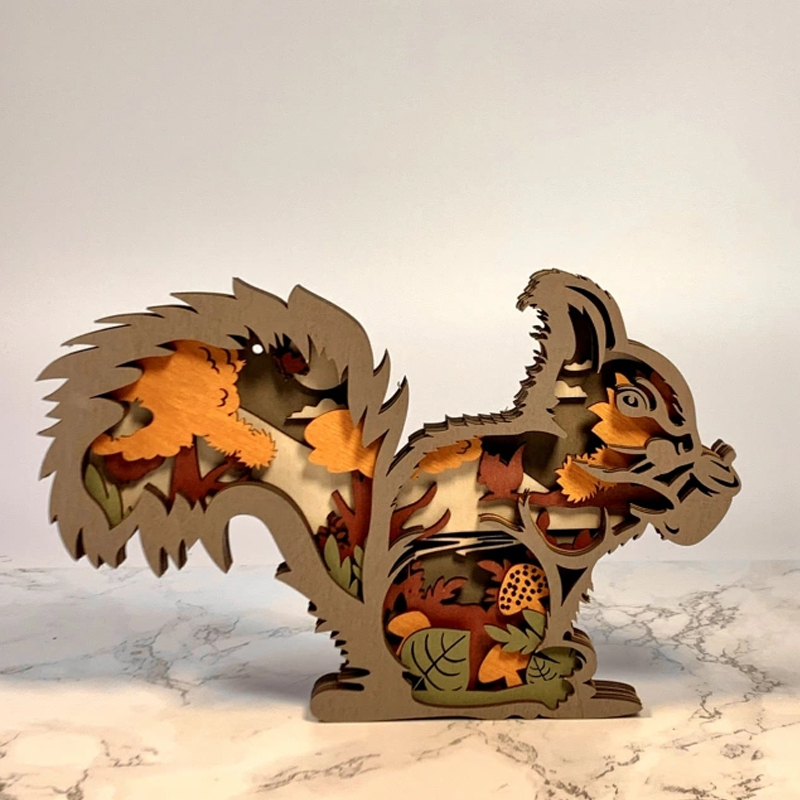 Ornamenti per animali in legno 3D