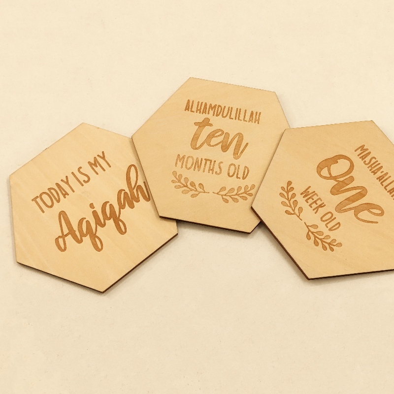 Carta milestone in legno Laser in legno intagliato in poligon